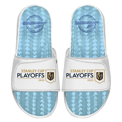Unisex ISlide  White Vegas Golden Knights 2025 Stanley Cup Playoffs Ice Gel Slide Sandals