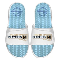 Unisex ISlide  White Vegas Golden Knights 2025 Stanley Cup Playoffs Ice Gel Slide Sandals