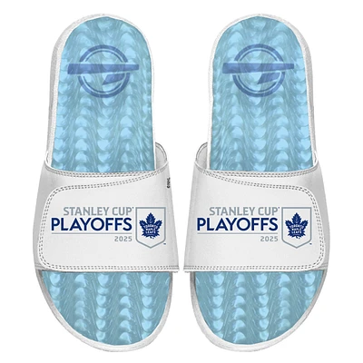 Unisex ISlide  White Toronto Maple Leafs 2025 Stanley Cup Playoffs Ice Gel Slide Sandals