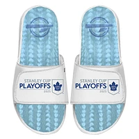 Unisex ISlide  White Toronto Maple Leafs 2025 Stanley Cup Playoffs Ice Gel Slide Sandals