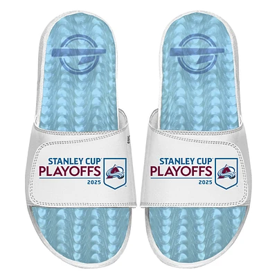 Unisex ISlide  White Colorado Avalanche 2025 Stanley Cup Playoffs Ice Gel Slide Sandals