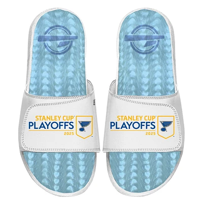 Unisex ISlide  White St. Louis Blues 2025 Stanley Cup Playoffs Ice Gel Slide Sandals
