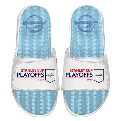Unisex ISlide  White Washington Capitals 2025 Stanley Cup Playoffs Ice Gel Slide Sandals
