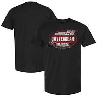 Men's Checkered Flag Sports  Black Brenden Queen Name & Number T-Shirt