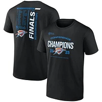 Men's Fanatics  Black Oklahoma City Thunder 2025 Western Conference Champions Roster Buzzer Beater T-Shirt