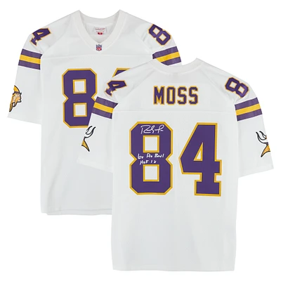 Randy Moss Minnesota Vikings Autographed White Mitchell & Ness Legacy Jersey with "6x Pro Bowl" & "HOF 18" Inscriptions