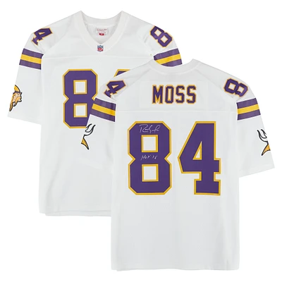 Randy Moss Minnesota Vikings Autographed White Mitchell & Ness Legacy Jersey with "HOF 18" Inscription
