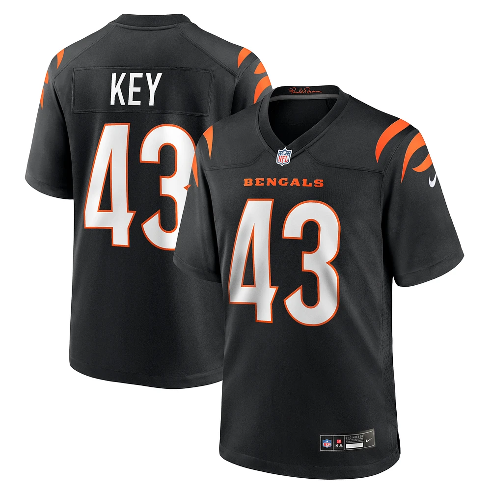 Men's Nike Jaylen Key Black Cincinnati Bengals Team Game Jersey