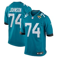 Men's Nike Fred Johnson  Teal Jacksonville Jaguars Team Game Jersey