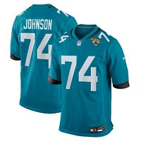 Men's Nike Fred Johnson  Teal Jacksonville Jaguars Team Game Jersey