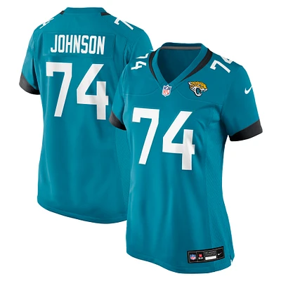 Women's Nike Fred Johnson  Teal Jacksonville Jaguars Team Game Jersey