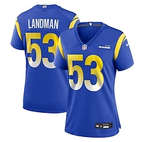Women's Nike Nate Landman  Royal Los Angeles Rams Team Game Jersey