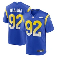 Men's Nike David Olajiga  Royal Los Angeles Rams Team Game Jersey