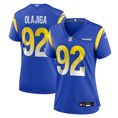 Women's Nike David Olajiga  Royal Los Angeles Rams Team Game Jersey