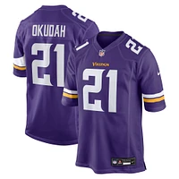 Men's Nike Jeff Okudah  Purple Minnesota Vikings Team Game Jersey