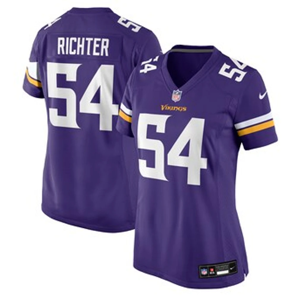 Women's Nike Bo Richter  Purple Minnesota Vikings Team Game Jersey
