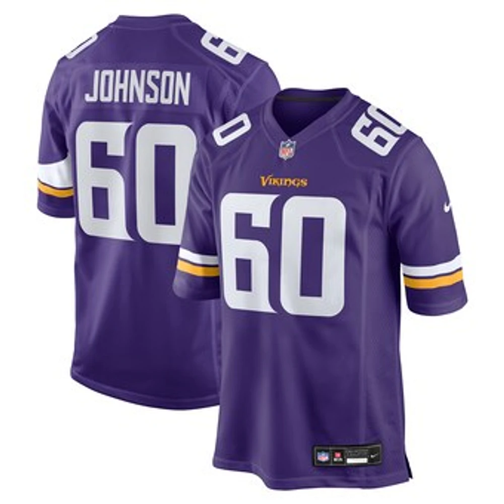 Men's Nike Marcellus Johnson  Purple Minnesota Vikings Team Game Jersey