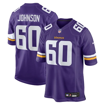 Men's Nike Marcellus Johnson  Purple Minnesota Vikings Team Game Jersey