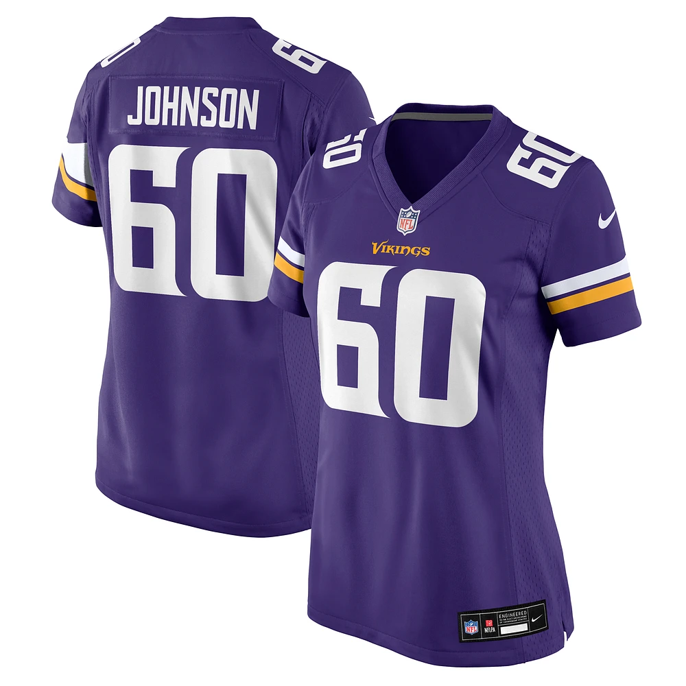 Women's Nike Marcellus Johnson Purple Minnesota Vikings Team Game Jersey
