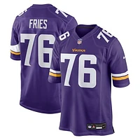 Men's Nike Will Fries  Purple Minnesota Vikings Team Game Jersey