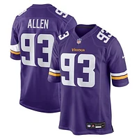 Men's Nike Jonathan Allen  Purple Minnesota Vikings Team Game Jersey