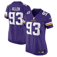 Women's Nike Jonathan Allen  Purple Minnesota Vikings Team Game Jersey