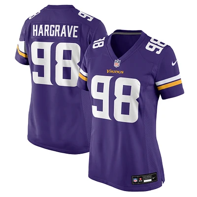 Women's Nike Javon Hargrave  Purple Minnesota Vikings Team Game Jersey