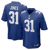 Men's Nike Nic Jones  Royal New York Giants Team Game Jersey