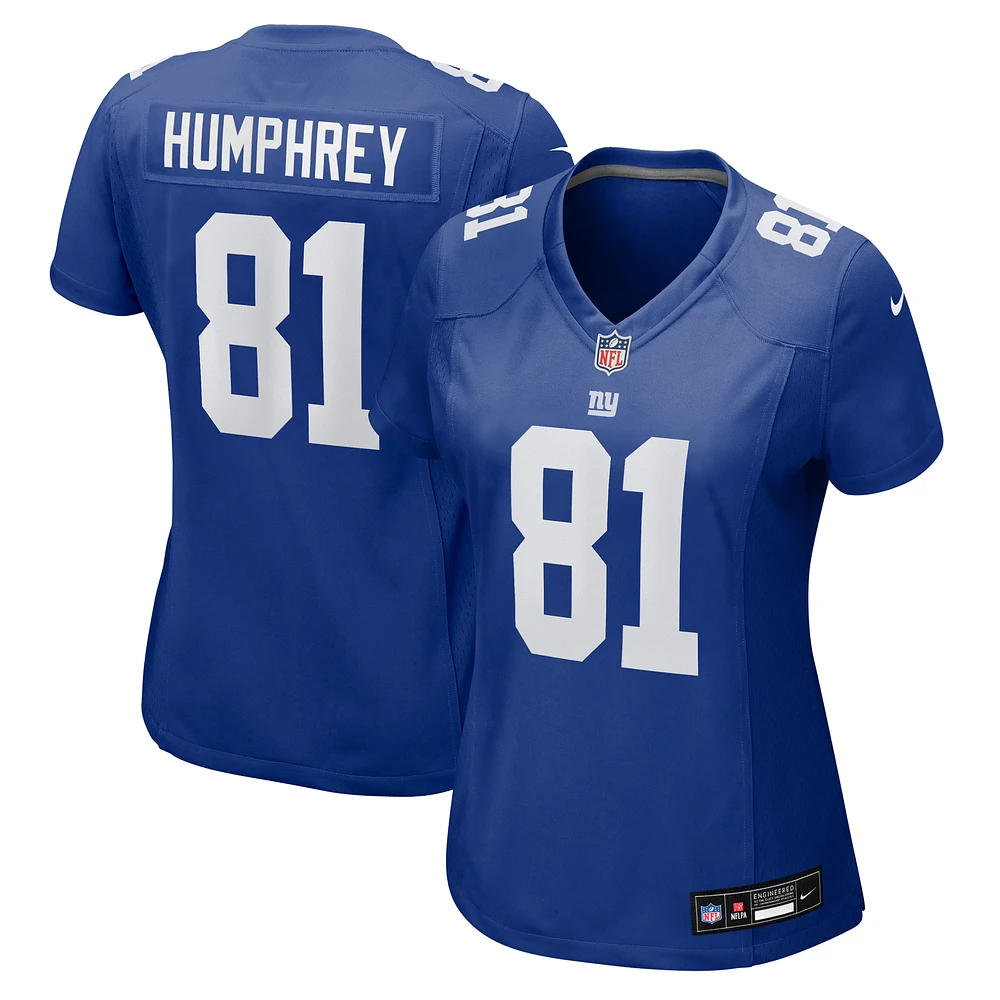 Women's Nike Lil'Jordan Humphrey Royal New York Giants Team Game Jersey