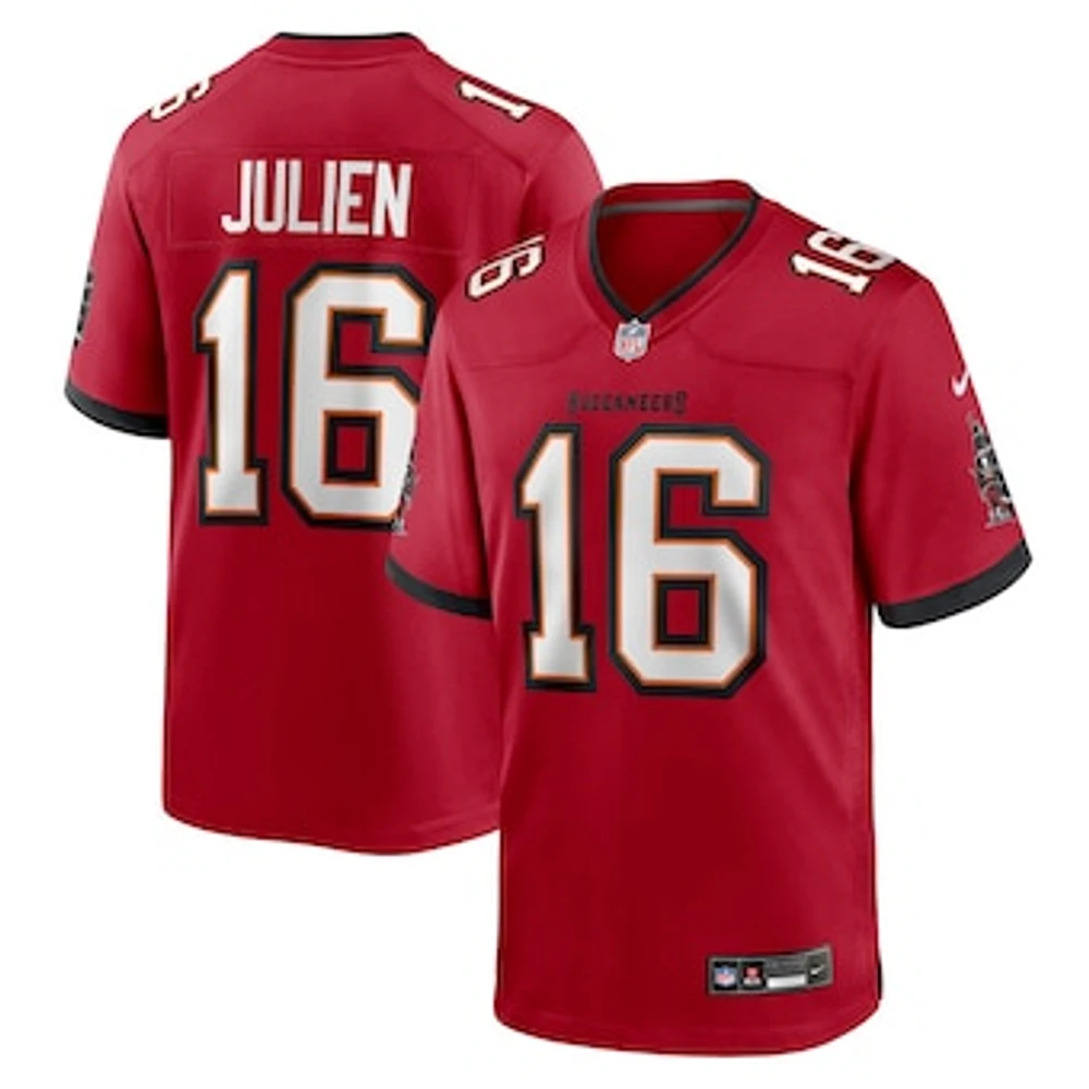 Men's Nike Jake Julien  Red Tampa Bay Buccaneers Team Game Jersey