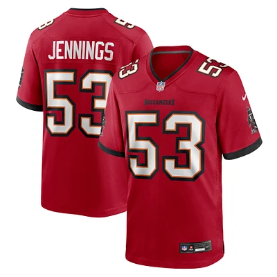 Men's Nike Deion Jennings  Red Tampa Bay Buccaneers Team Game Jersey
