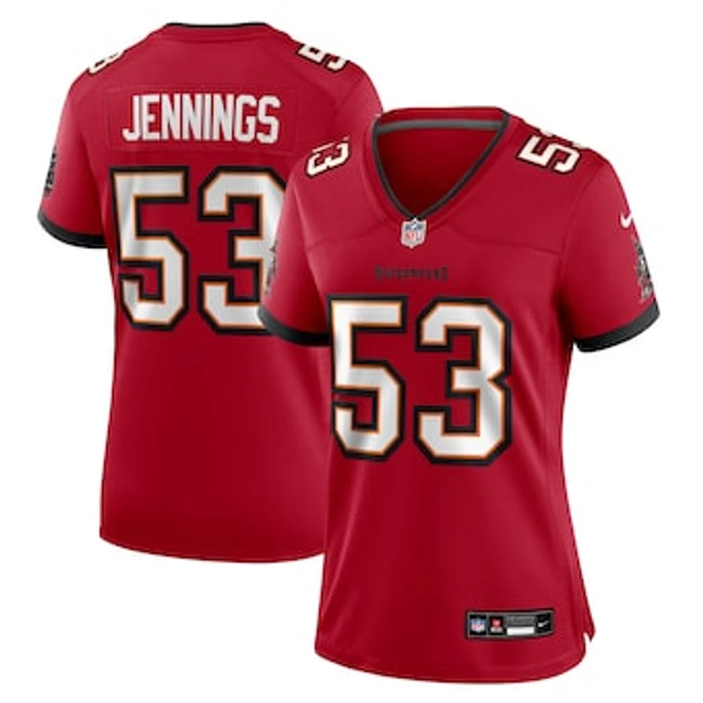 Women's Nike Deion Jennings  Red Tampa Bay Buccaneers Team Game Jersey