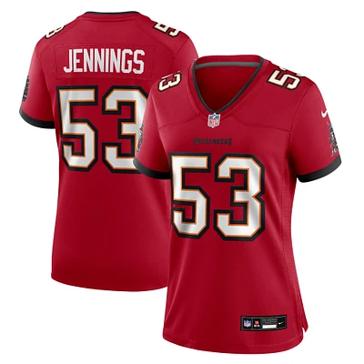 Women's Nike Deion Jennings  Red Tampa Bay Buccaneers Team Game Jersey