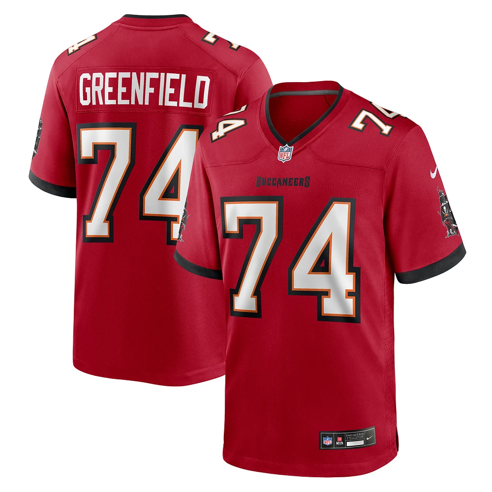 Men's Nike Garret Greenfield Red Tampa Bay Buccaneers Team Game Jersey