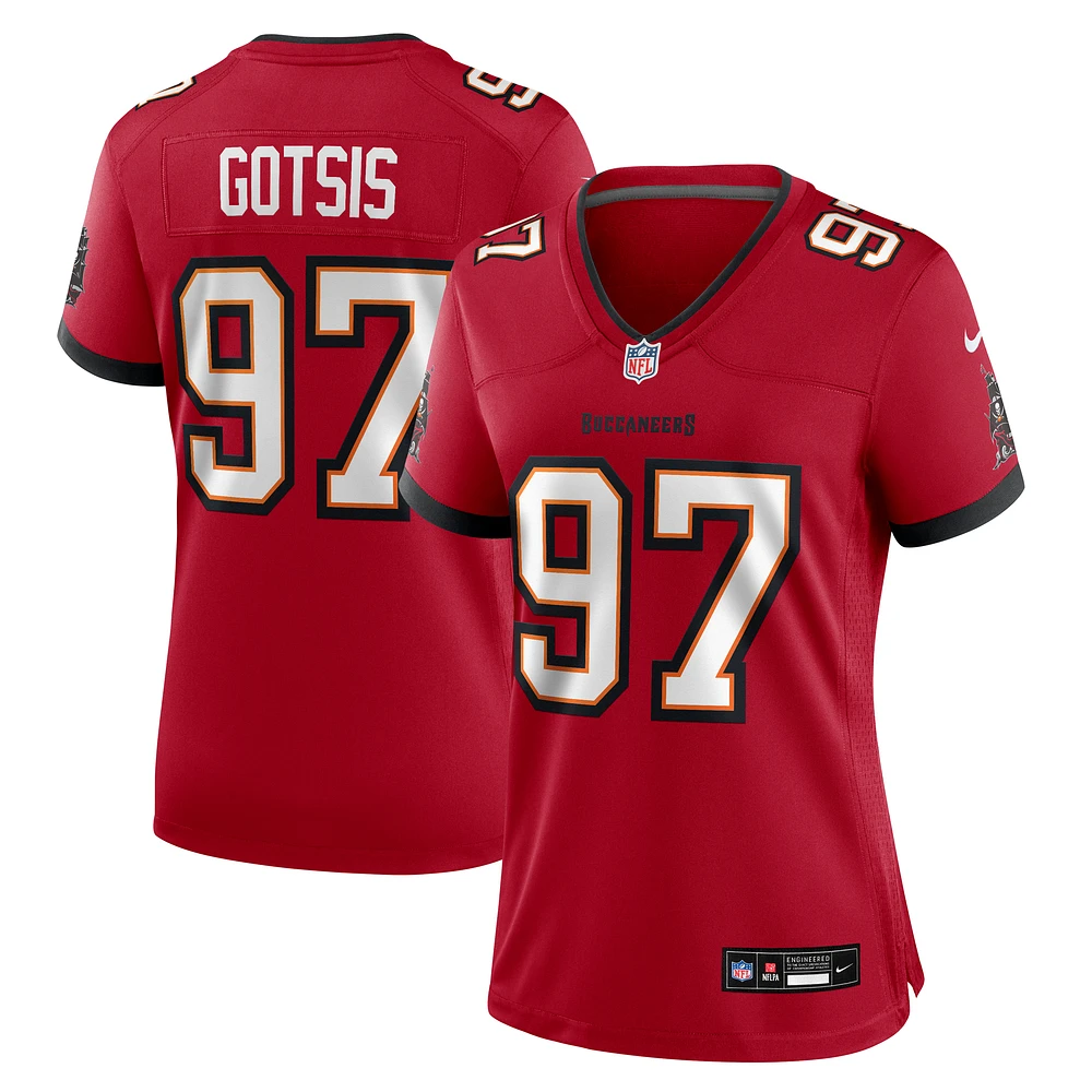 Women's Nike Adam Gotsis Red Tampa Bay Buccaneers Team Game Jersey