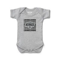 Infant Chad & Jake  Heather Gray Los Angeles Kings Retro Design Bodysuit