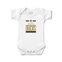 Infant Chad & Jake White Anaheim Ducks Stack Bodysuit