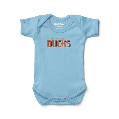 Infant Chad & Jake  Blue Anaheim Ducks Wordmark Bodysuit