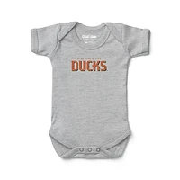 Infant Chad & Jake  Heather Gray Anaheim Ducks Wordmark Bodysuit