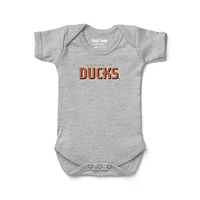 Infant Chad & Jake  Heather Gray Anaheim Ducks Wordmark Bodysuit