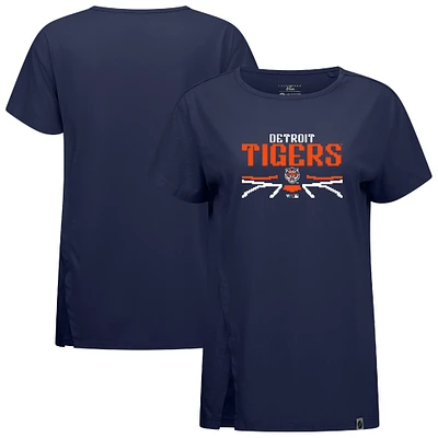 Women's Levelwear  Navy Detroit Tigers Influx Arcade T-Shirt