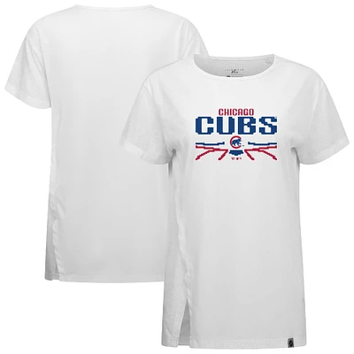 Women's Levelwear  White Chicago Cubs Influx Arcade T-Shirt
