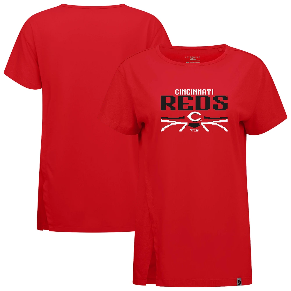 Women's Levelwear Cincinnati Reds Influx Arcade T-Shirt