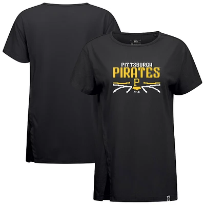 Women's Levelwear  Black Pittsburgh Pirates Influx Arcade T-Shirt