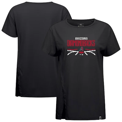 Women's Levelwear Black Arizona Diamondbacks Influx Arcade T-Shirt