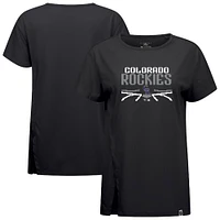 Women's Levelwear  Black Colorado Rockies Influx Arcade T-Shirt