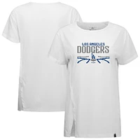 Women's Levelwear  White Los Angeles Dodgers Influx Arcade T-Shirt