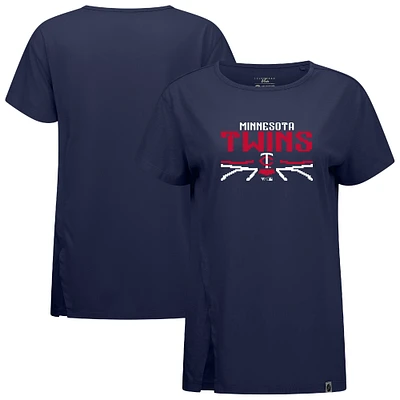 Women's Levelwear  Navy Minnesota Twins Influx Arcade T-Shirt