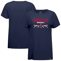 Women's Levelwear  Navy Los Angeles Angels Influx Arcade T-Shirt