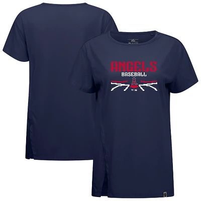 Women's Levelwear  Navy Los Angeles Angels Influx Arcade T-Shirt